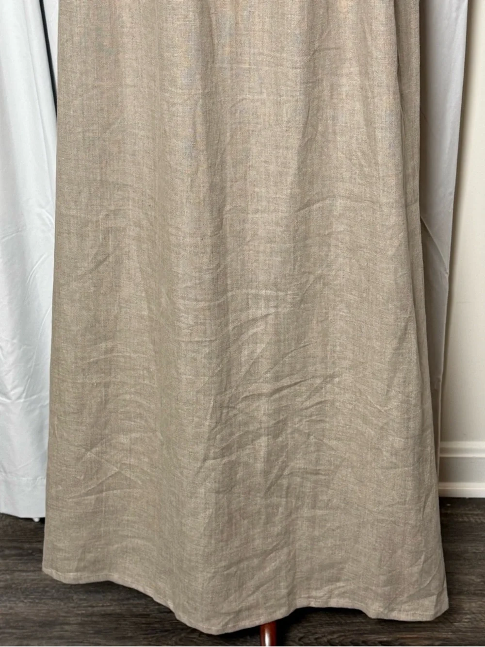 Faithfull The Brand Das Flores Linen Maxi Dress Natural Strapless NWT 10 - Picture 13 of 14